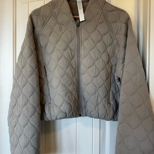 lululemon athletica Light Gray Quilted Puffer Jacket